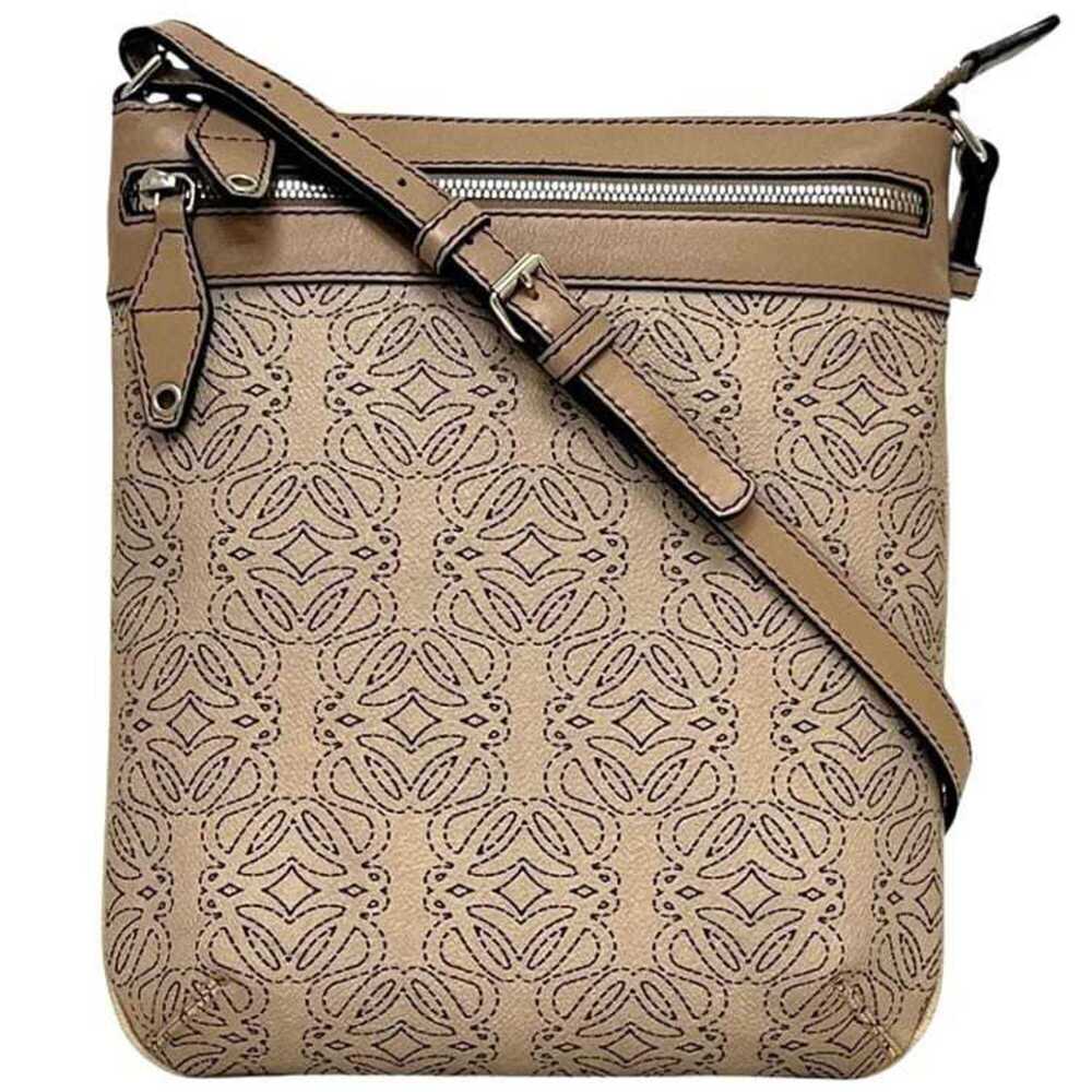 Loewe Anagram Shoulder Bag 290804 LOEWE Leather Beige Women's Crossbody